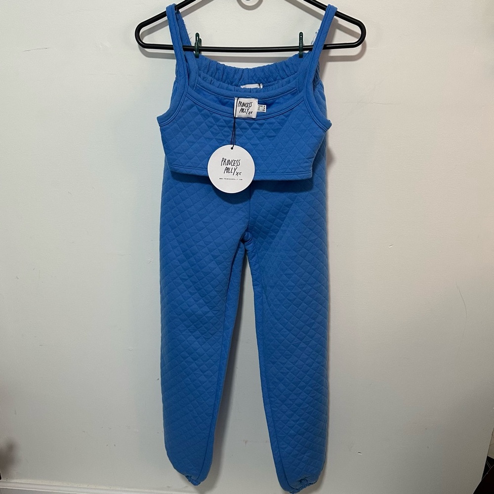 Arabella Pants & Bralette Set Princess Polly Size 2 Color Blue NWT